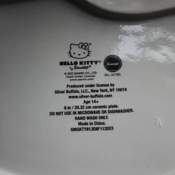 Hello Kitty Sanrio Jewelry Tray/Decorative Plate Gold Bow - Picture 4 of 7